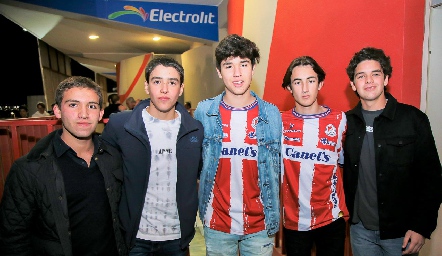  Daniel Carreras, Andrés Morales,  José María Abaroa, Juan Carlos Nieto, Pato Vera.