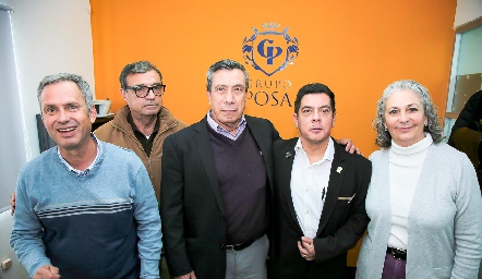  Javier Medina, Gerardo Duarte, Jorge Reyes, Miguel Portillo y Martha Figueroa.