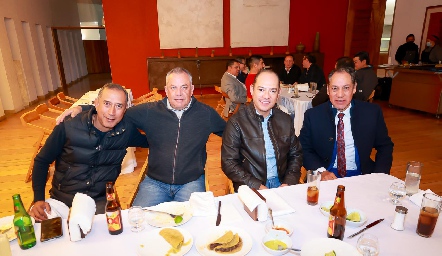  Eduardo Siller, Asdrubal Irurzo, Sergio Meza y David Garrigos.