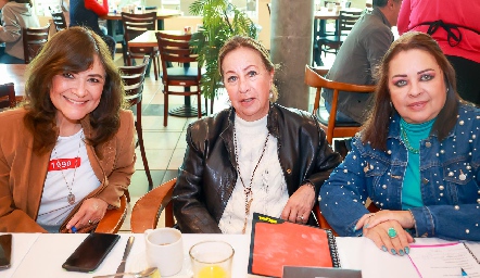  Gladys Castellanos, Patricia Villasuso y Silvia Esparza de Garza.