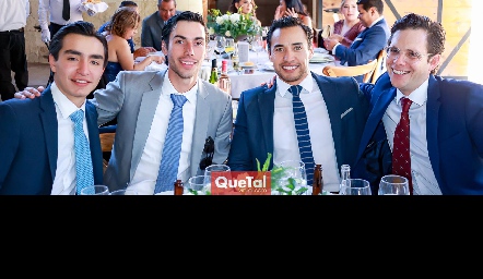  Pablo Rodríguez, Alfonso Rojas, Guillermo Paredes y Gabriel Villarreal.