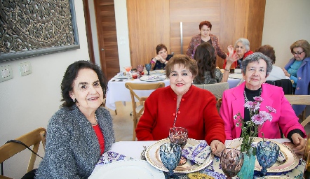  María del Carmen Villalba, Patricia del Pozo y Leticia Rangel.