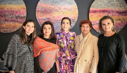  Eugenia Musa, Malaque Musa, Ana Castrillón, Maru Celis y Blanca Martell.