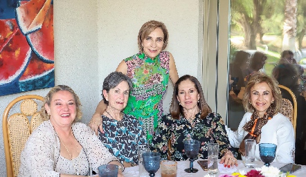  Yolanda del Valle, Guillermina Ávila, Paty de la Rosa, Maru Díaz Infante y Gloria Estrada.
