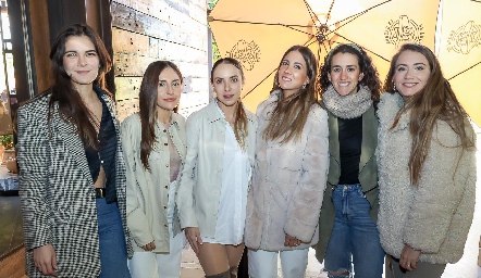  Ximena Rodríguez, Martha Ilse, Mariana Peña, Mónica Balbontín, María José Martínez y Alis González.