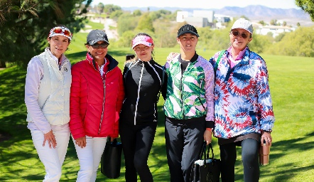  Faryde Elizalde, Norma Ramírez, Silvia Olivares, Silvia Garza y Marcela Rangel.