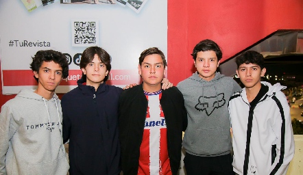  Leandro Lozano, Diego Vázquez, Juan Pablo González, Leonardo Herrera y José María Herrera.