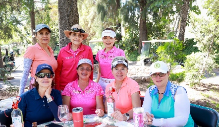  Paty González, Toyita Villalobos, Tomoko, Norma Pardo, Marcela Rangel, Margarita Padilla y Yiyi Cantalapiedra.