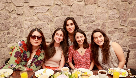  Fernanda Gámez, Natalia Navarro, Daniela Lavín, Paola Díaz y María Lavín.