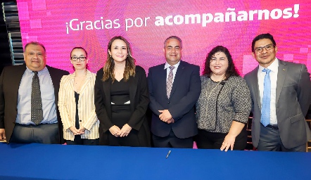  Javier Moctezuma, Karla López, Pilar Hernández, Marco Vargas,  Ana Laura Montiel y Gerardo Tobías.