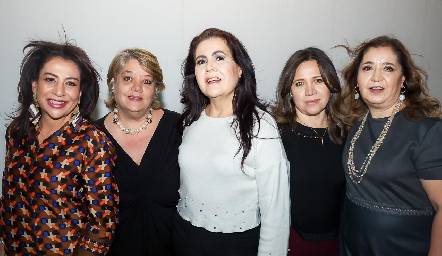  Mercedes Morales, Mariloli Pro, Ana Fonte, Laura Monjarás y Sofía Carrillo.