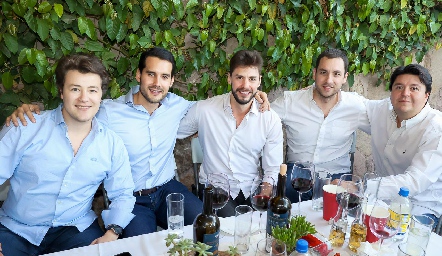 Gastón Lozano, Samuel Hernández, Daniel Hernández, Jonathan Báez y Daniel Zollino.