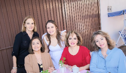  Ivón Casarín, Isabel de Garfias, Fátima Castro, Flor Cárdenas y Vicky Azuara.