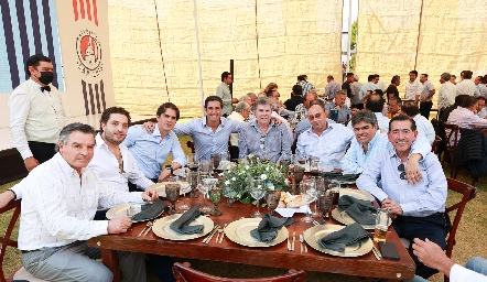  Luis Ortuño, Andrés Checa, Juan Carlos Valladares, Rafael Lebrija, Juan Carlos Valladares, Fernando López, Francisco Leos y Félix Bocard.