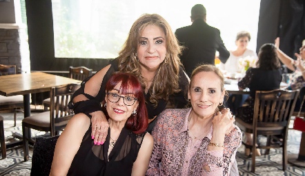  Olivia Ayala de Ugalde, Lety Córdova y Denise Velázquez Cooper.