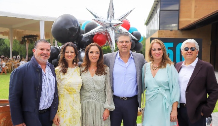 Rodrigo Gómez, Mónica Galarza, Claudia Altamirano, Salomón Dip, Meritchell Galarza y Gerardo Rodríguez.