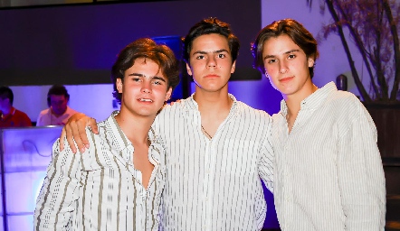  Javier Fernández, Sebastián Leos y Leo Zermeño.