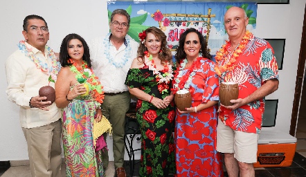  Gerardo Bocard, Paty Valadés, Javier Aldana, Tere Orozco, Alejandra Treviño y José Martínez.