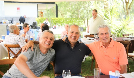 Ariel Álvarez, Omar Gutiérrez y Claudio Meade.