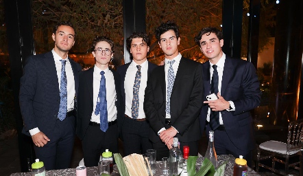  Mario Siller, Juan Pablo Abaroa, Piero Pizzuto, Diego Gómez e Iñaki Abaroa.