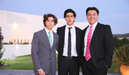  Patricio Nieto, Juan Pablo y Mau Garza.