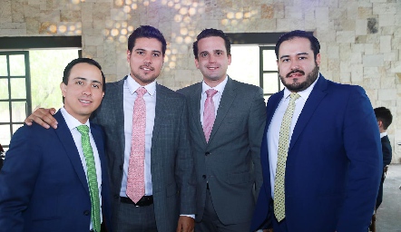  Jorge Puente, Andrés Bringas, Jesús González y Alfredo Benavente.