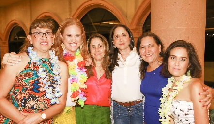  Claudia, Elisa Vilet, Marta Chalita, Marcela Sánchez, Susy y Adriana Ortiz.