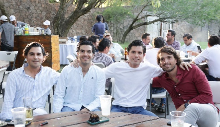 Javier Gómez, Ricardo Gómez, Gerardo Serrano y Oscar Gaviño.