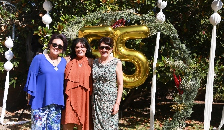  Elsa Medina, Lourdes Del Valle y Graciela Medina.