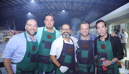  Arturo Olvera, Carlos Salazar, Armando Morquecho, Humberto Rivera y Sergio García.