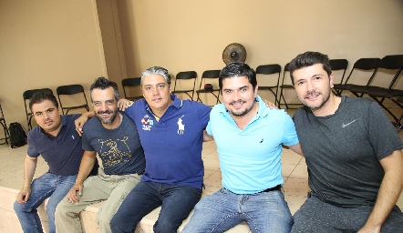  Virgilio, Pi Suarez, Víctor, Mario Cabrero y Miguel Galarza.