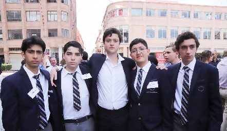  Rodrigo Medlich, Germán González, Enrique Michel, Agustín Ramírez y Mateo Conde.
