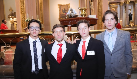  Pablo Díaz, Daniel Carreras, Víctor Marte y Agustín García.