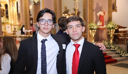 Pablo Díaz con su padrino Daniel Carreras.