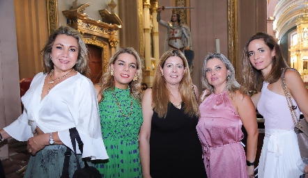  Claudia García, Maribel Torres, Gaby Limón, Karla Saucedo e Ifi Güemes.