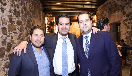  Jorge Rocha, Rodolfo Ortega y Andrés Mina.