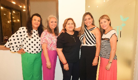  Claudia García, Gabriela González, Gloria Lucio, Rubí Oviedo y Verónica Rivera.