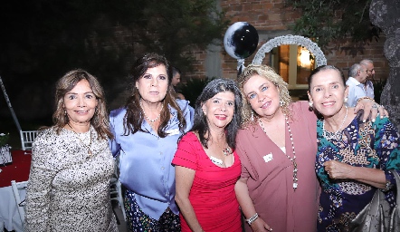  Paty Barrera, Ceci Wuarburton, Adriana García, Luz Elena Solana y Tere garza.