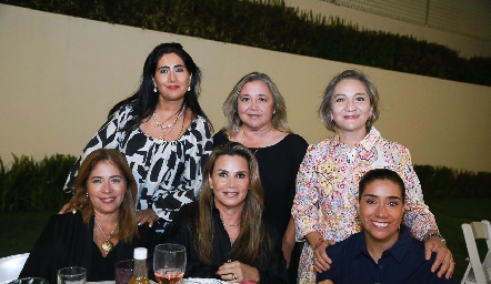  Gema de la Vega, Cheli Faz, Paty González, Aida Siller, Bertha Barragán y Silvy de la Vega.