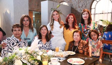  María del Carmen Contreras Herrera, Leticia Muñoz, Gina Ortiz, Adriana Muñoz, Adriana Ortiz, Raquel, Alex y Raquel Ortiz.