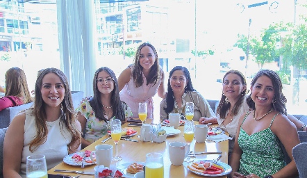  Sara Arroyo, Sofía Villalobos, María José Ramírez, Paty Gallardo, Carla Rocha y Adriana Rodríguez.
