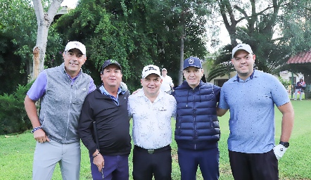  Fernando López, Adrián Garza, Darío Rodríguez, Raúl Bermúdez y Ricardo Purata.