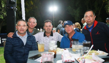  José Eduardo Maza, Héctor Gutiérrez, Alejandro Pacuali, Rafael Humara, y Carlos Aguilar.