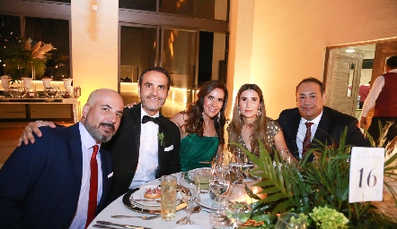  Gabriel Gómez, Javier Díaz de León, Adriana Cázares, Lourdes Orozco y Evaristo Lafuente.
