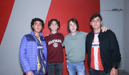  Salvador Orozco, Patricio Tapia, Alejandro Martínez y Juan Pablo González.