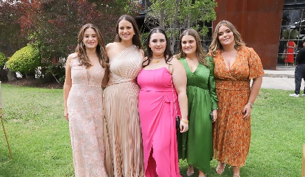  Alexia Revuelta, Alana Villarreal, Martita Payán, Christianne Cambeses y Carlota de la Garza.