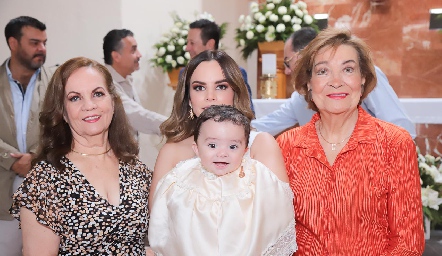  María del Socorro Sánchez, Arlette Robles, Gonzalo Lozano y Nona Berrones.