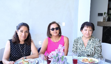  Georgina Castillo, Jorgelina Meléndez y Olga Mojarás.
