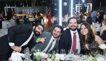 Alfredo Esper, Javier, Juan Pablo Fernández y Fernanda Noyola