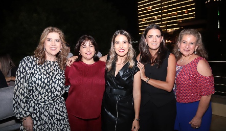  Cristina Galán, Pita Retes, Cristina Kasis, Daniela Rivero y Nora Martínez.